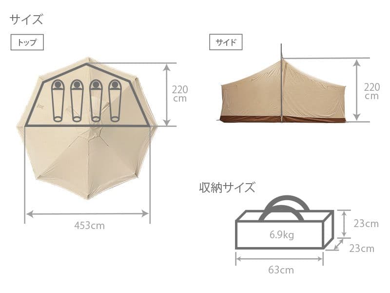 DOD タケノコテント用インナーテント 新品未開封品