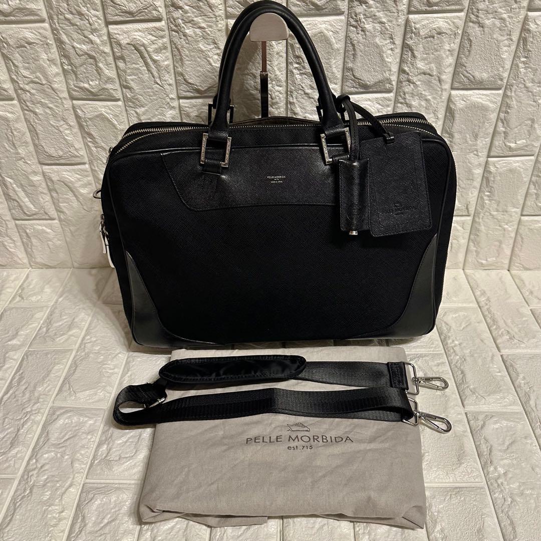 ✨️極美品 ペッレモルビダ ビジネスバッグ ブラック レザー 2way A4収納◎