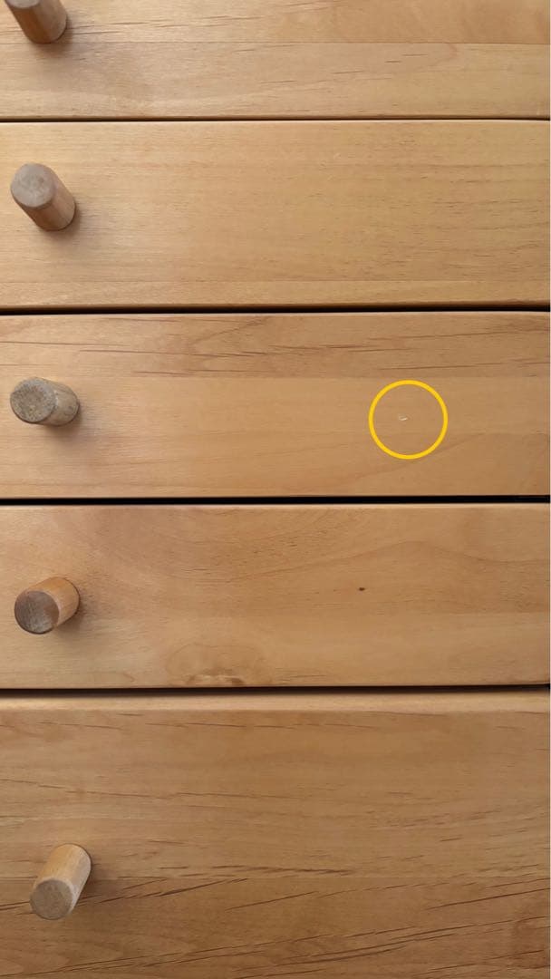 ベルメゾン　天然木アルダー材を使ったチェスト