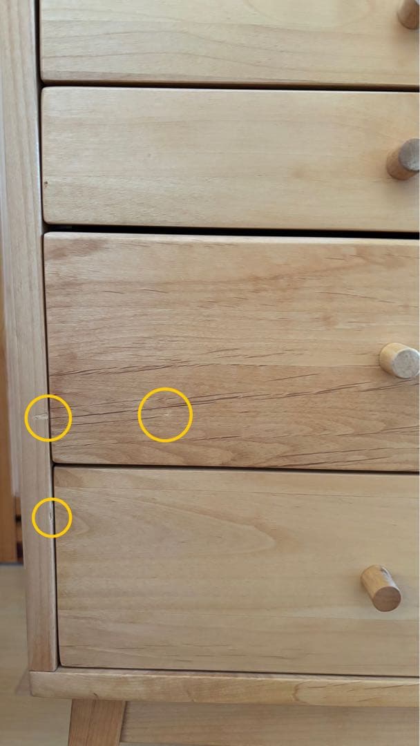 ベルメゾン　天然木アルダー材を使ったチェスト