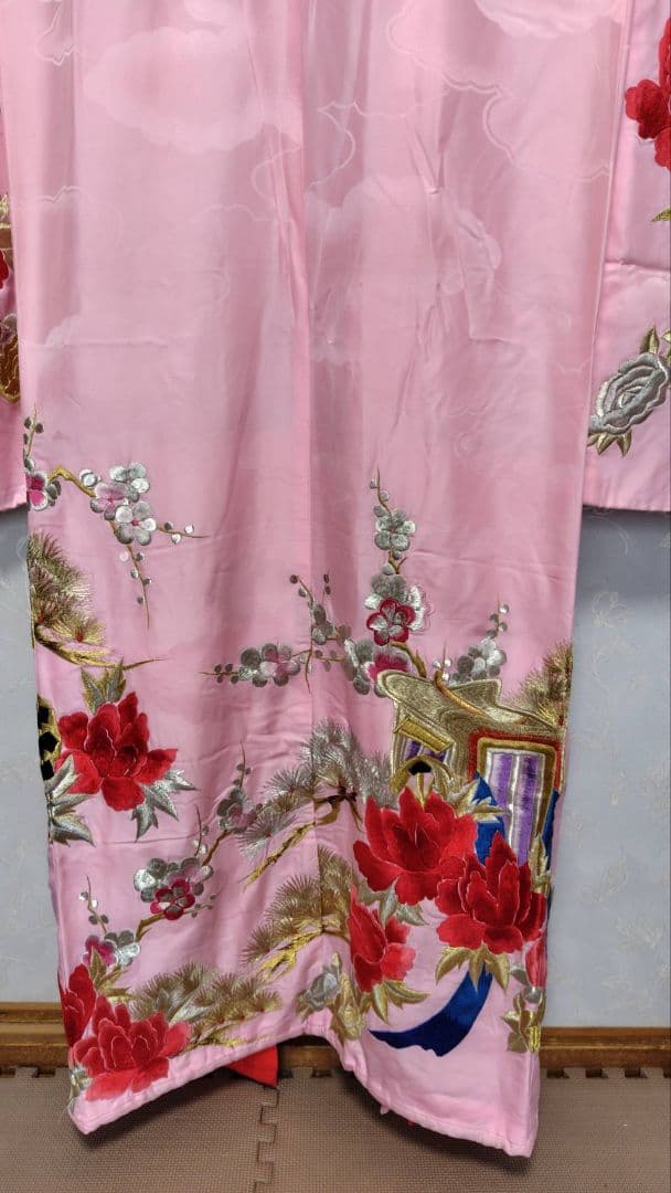 RK321色打掛未使用品綺麗着丈172センチ裄丈64センチ正絹裾綿入り