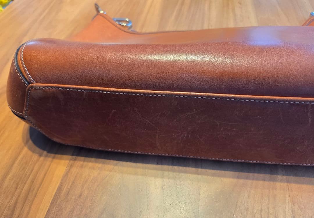 万双　双鞣和地　2WAY　ショルダーバッグ　キャメル