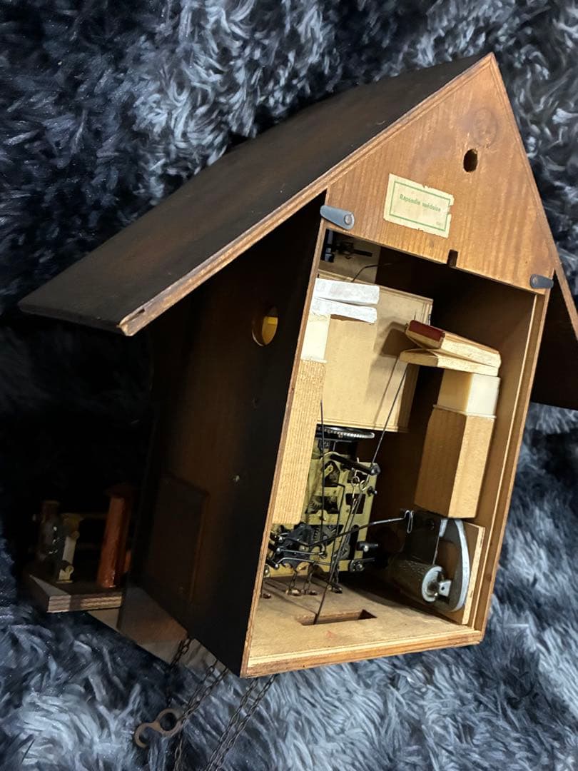 希少 ビンテージ ドイツ製 鳩時計 からくり時計 音楽隊 振子時計 ぜんまい