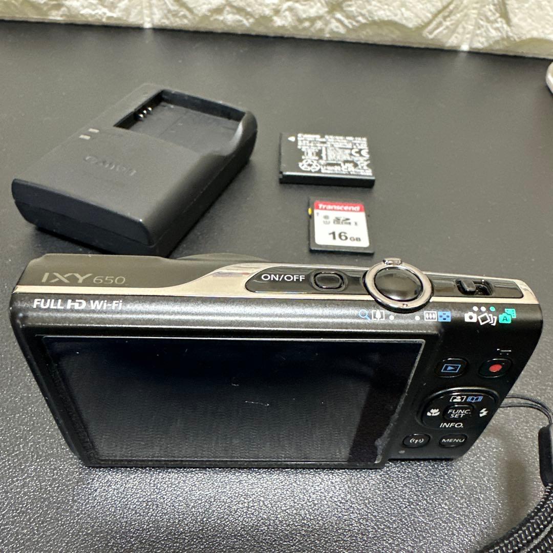 美品　キャノンCanon IXY650 ブラック　Wi-Fi機能 動作品