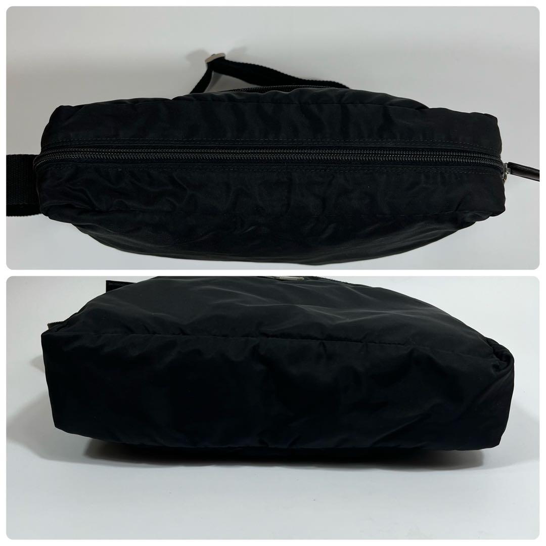 ✨美品✨希少サイズ✨PRADA　カメラバッグ　ナイロン　三角ロゴ　ブラック