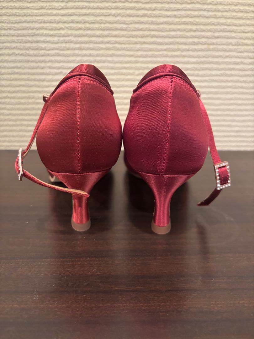 社交ダンス　シューズ　赤