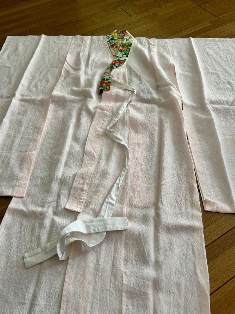 七五三　７歳　着物帯セット　朱色系　レトロ