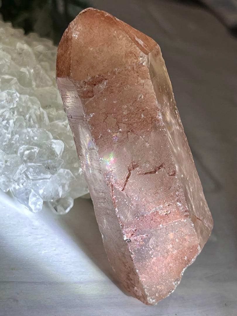 レコードキーパー　ゴイアス産　レッド　レムリアンシードクリスタル 原石　水晶
