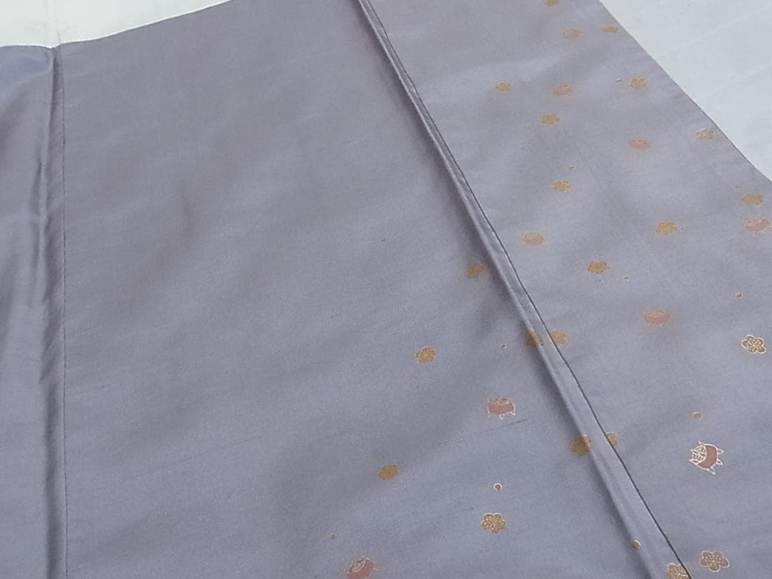 ♦︎きもの結♦︎小糸敬　訪問着　紬地　光琳松に蔦の葉　金彩　正絹♦︎sa129