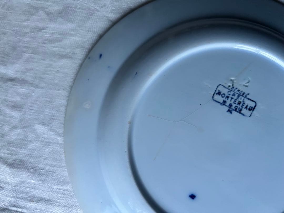 Japon Creil montereau ジャポニズム　藍色　フランス