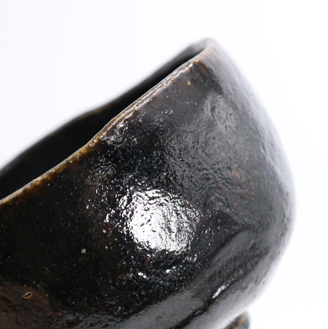 十代 楽吉左衛門 旦入作 黒茶碗 弘入極書 表千家十三代 即中斎識箱　SX604