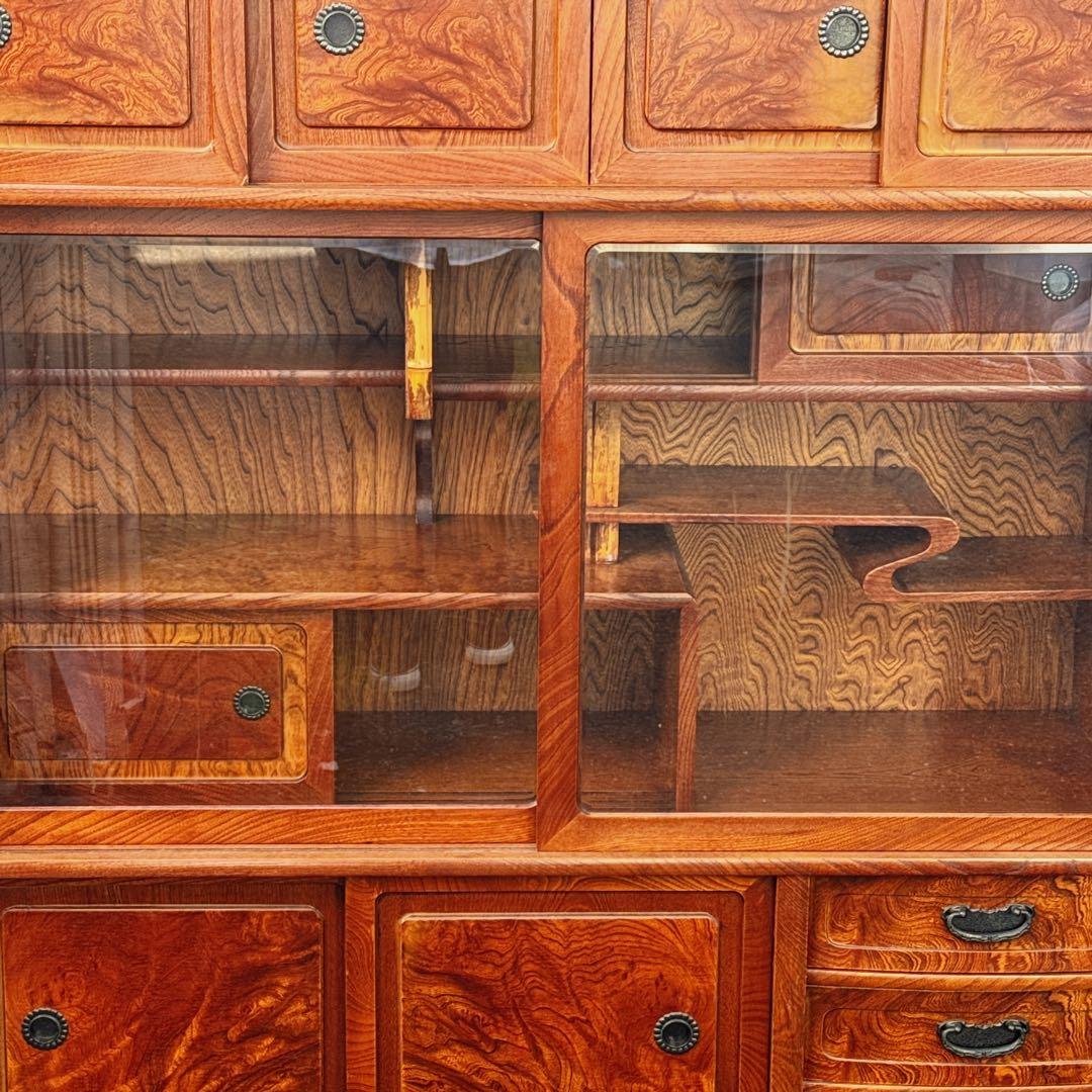 タンス 和風 茶箪笥 国産 茶ダンス 日本製 和茶棚 完成品 リビングボード