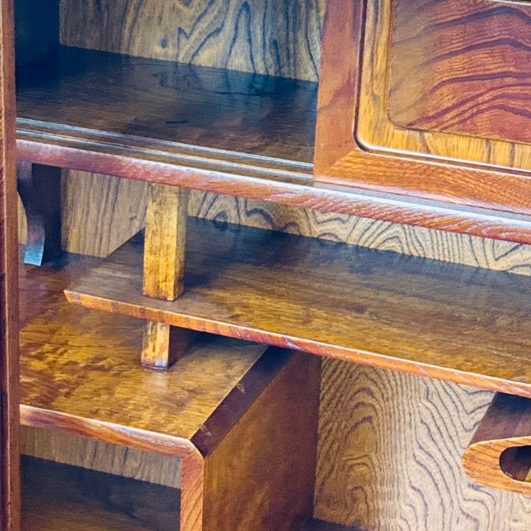 タンス 和風 茶箪笥 国産 茶ダンス 日本製 和茶棚 完成品 リビングボード