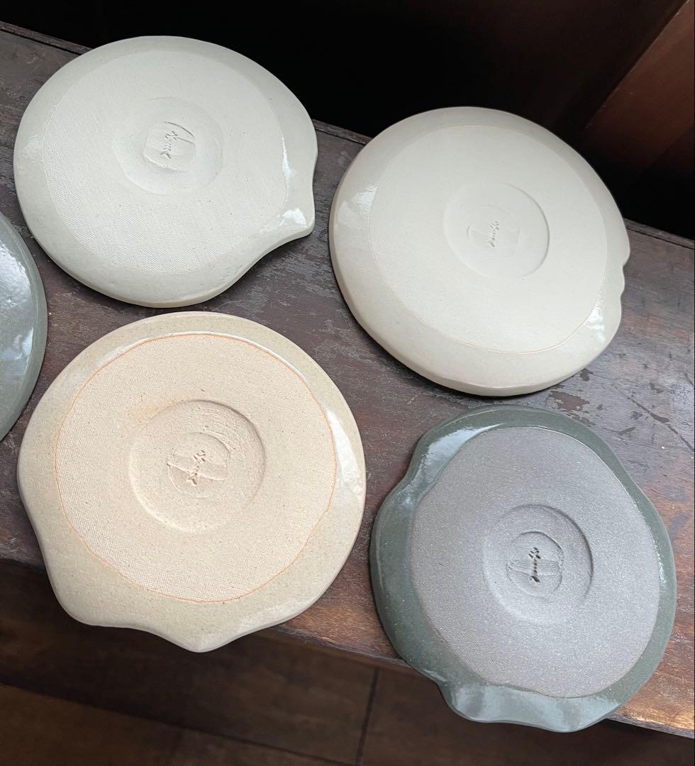 レア★六兵衛窯　未使用　仔犬小皿セット　神坂雪佳　中村芳中　清水焼　光琳画譜琳派