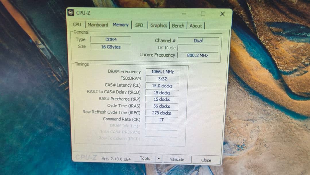 DDR4 8GBx2枚 16GB pc4-2133 動作確認済み ②