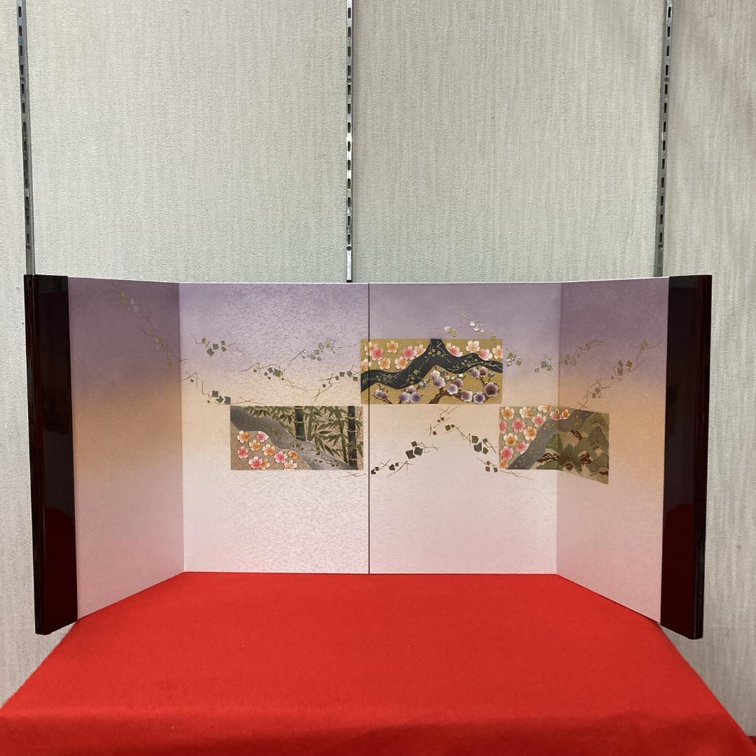 G1-B 　高さ39㎝位　雛屏風　雛人形屏風　ひな飾り屏風　三月屏風　親王飾り