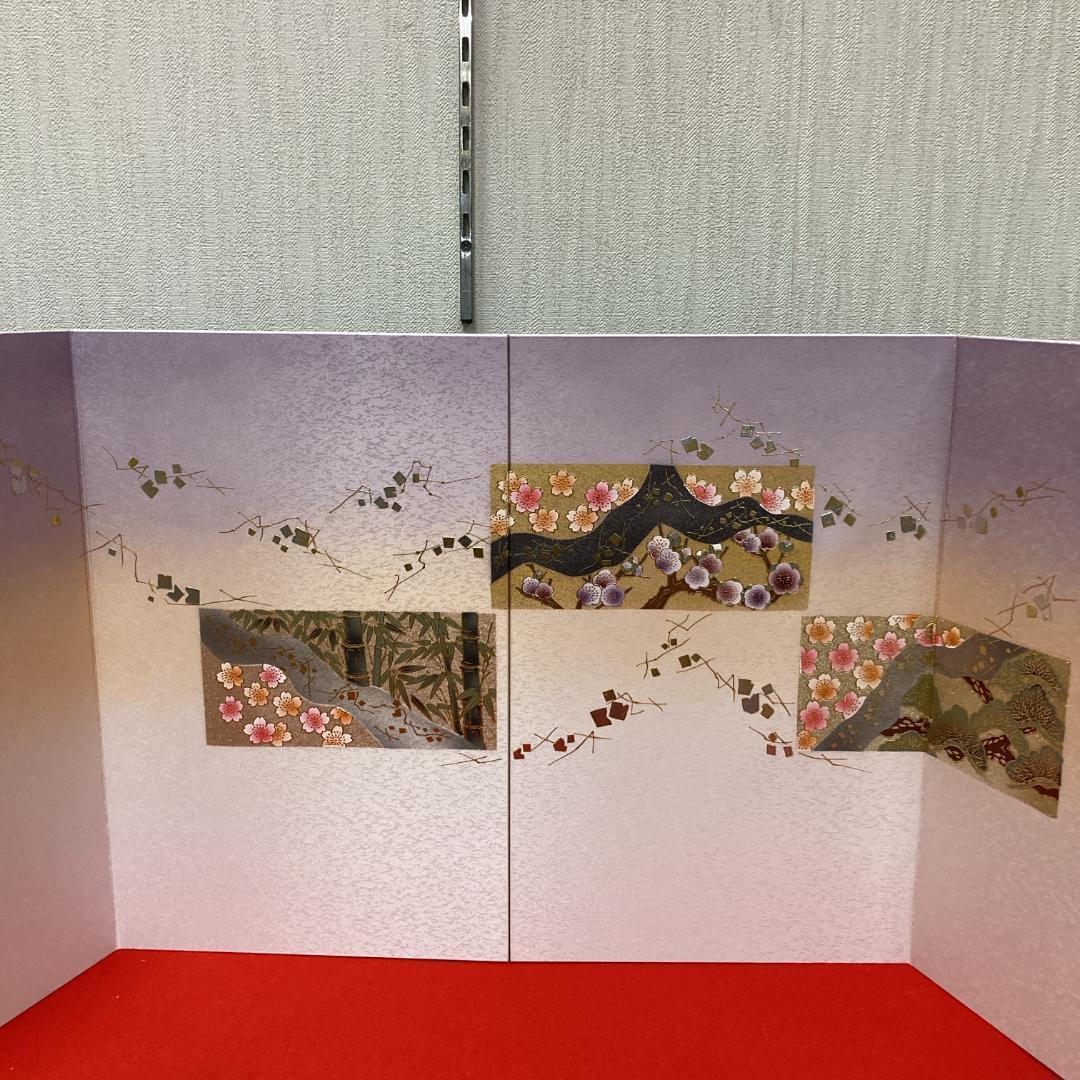 G1-B 　高さ39㎝位　雛屏風　雛人形屏風　ひな飾り屏風　三月屏風　親王飾り