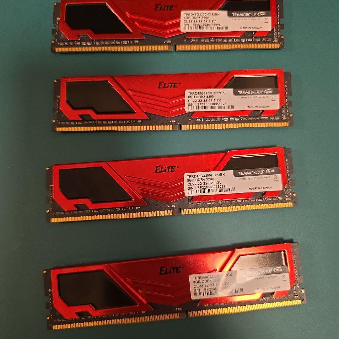 TEAMGROUP Elite DDR4 3200　32GB(8GB×4枚)