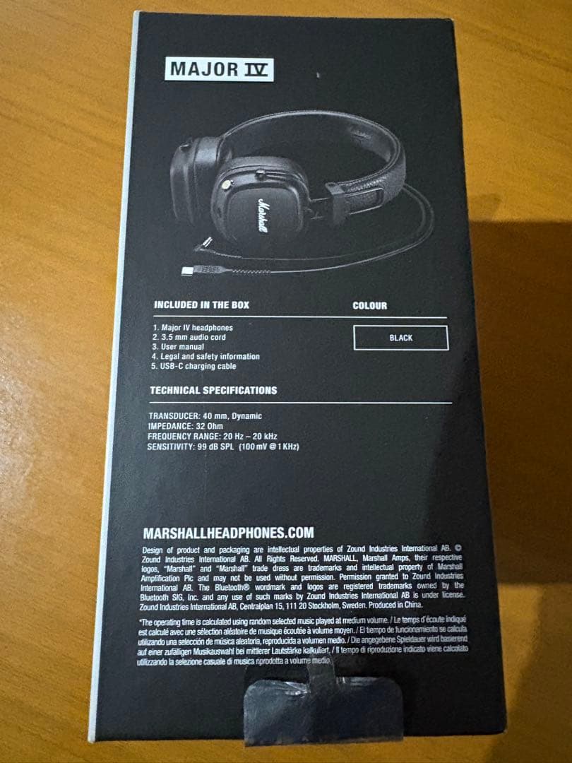 正規品　Marshall MAJOR Ⅳ ブラック