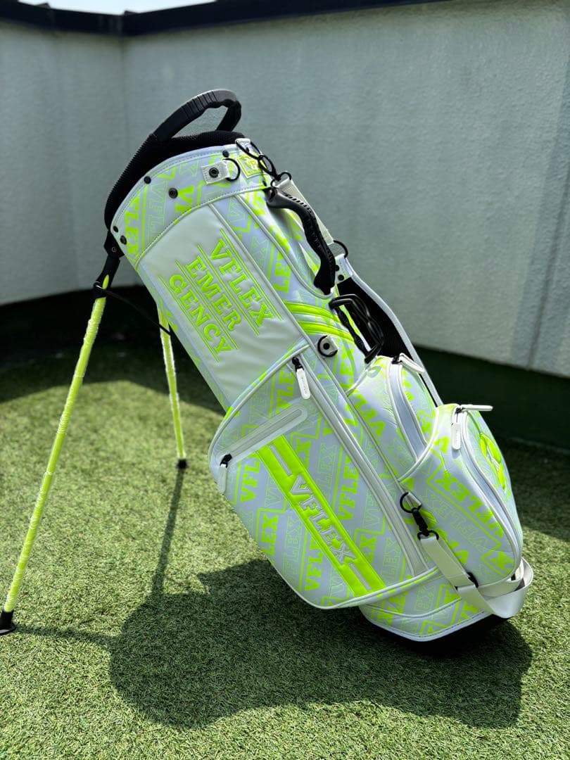 Ｖフレックス　スタンド　キャディバッグ　ゴルフバッグ　新品　ホワイト　イエロー