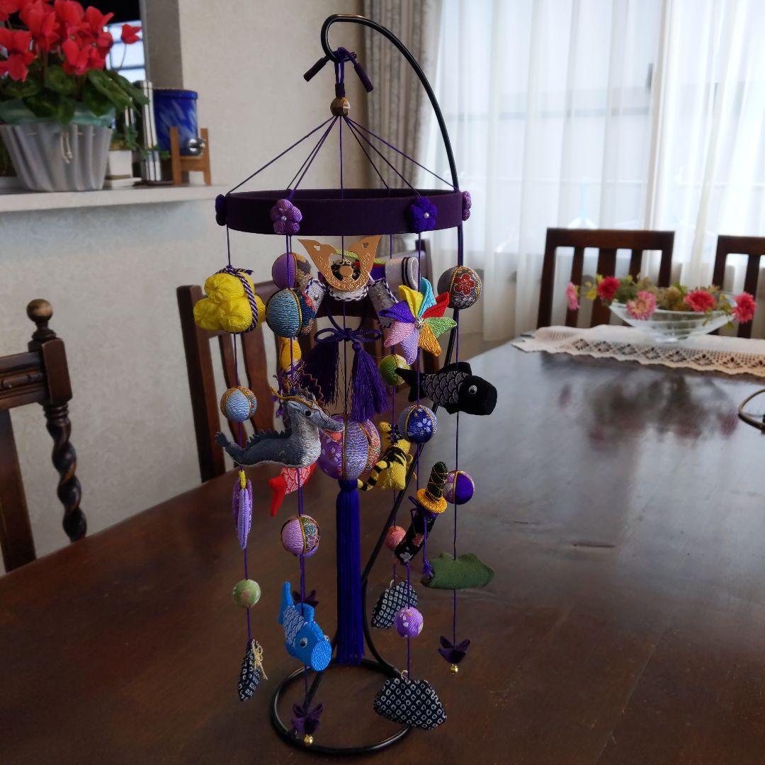 ちりめん細工　端午の節句下げ飾り　(龍付)　nananaまま♡