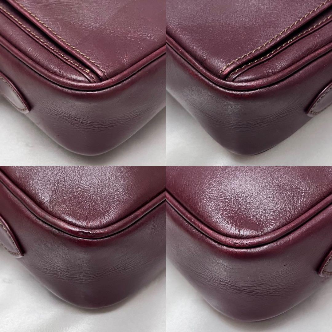 ◇美品◇カルティエ　マストライン　ミニショルダーバッグ　ボルドー　カーフレザー