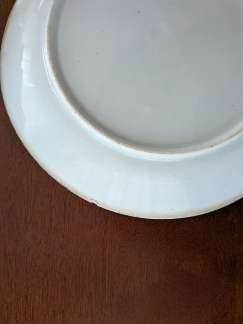 m*0様 青い鯉の絵柄の皿 イゲ皿 直径約24cm 10枚セット アンティーク