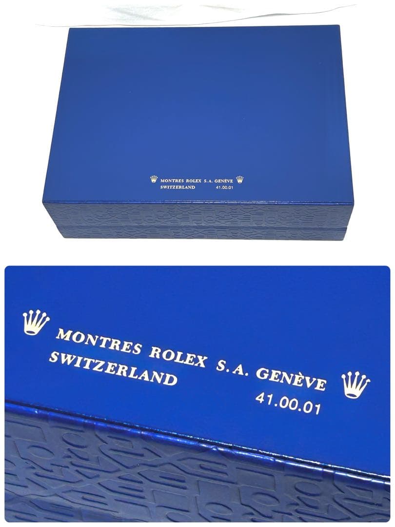 純正 ロレックス ジュエリーボックス 鍵付き ブルー アクセサリーケース ブルー