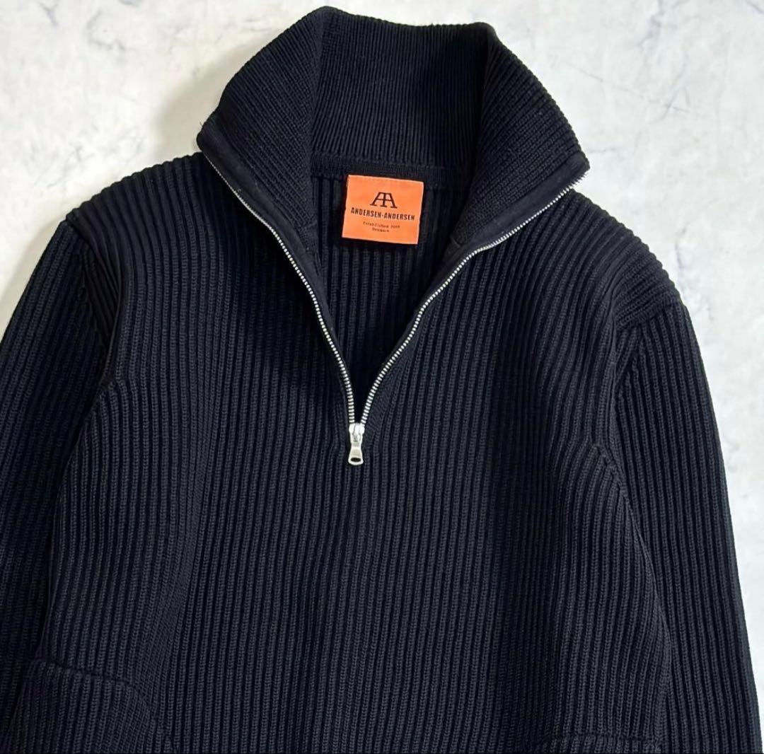 アンデルセンアンデルセン ハーフジップドライバーズニット