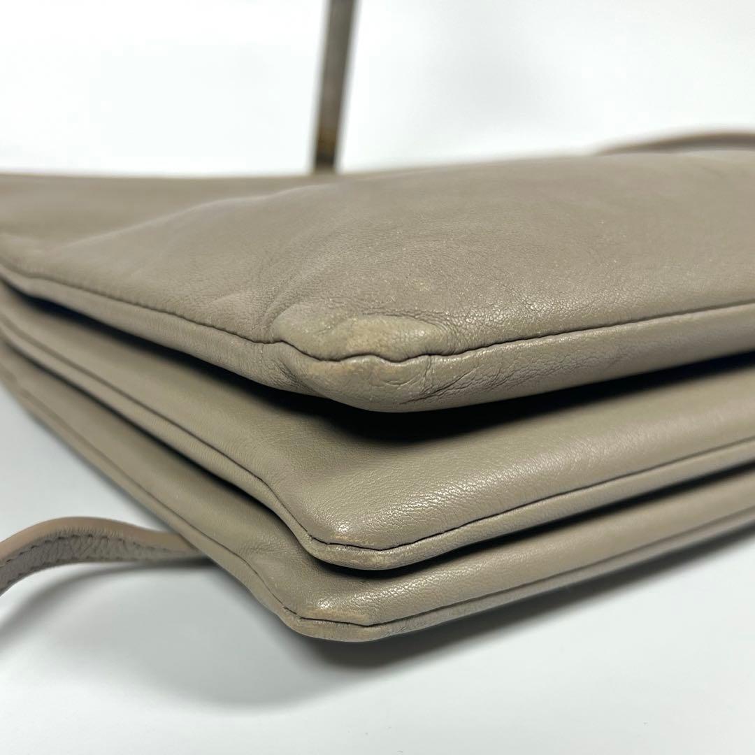 CELINE トリオラージ 3連 本革ショルダーバッグ クラッチバッグ 2way