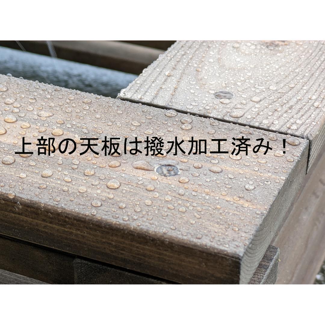 ビオトープ 60Ｌ　トロ舟＆木枠セット（フラット防鳥網付き）メダカ・金魚用