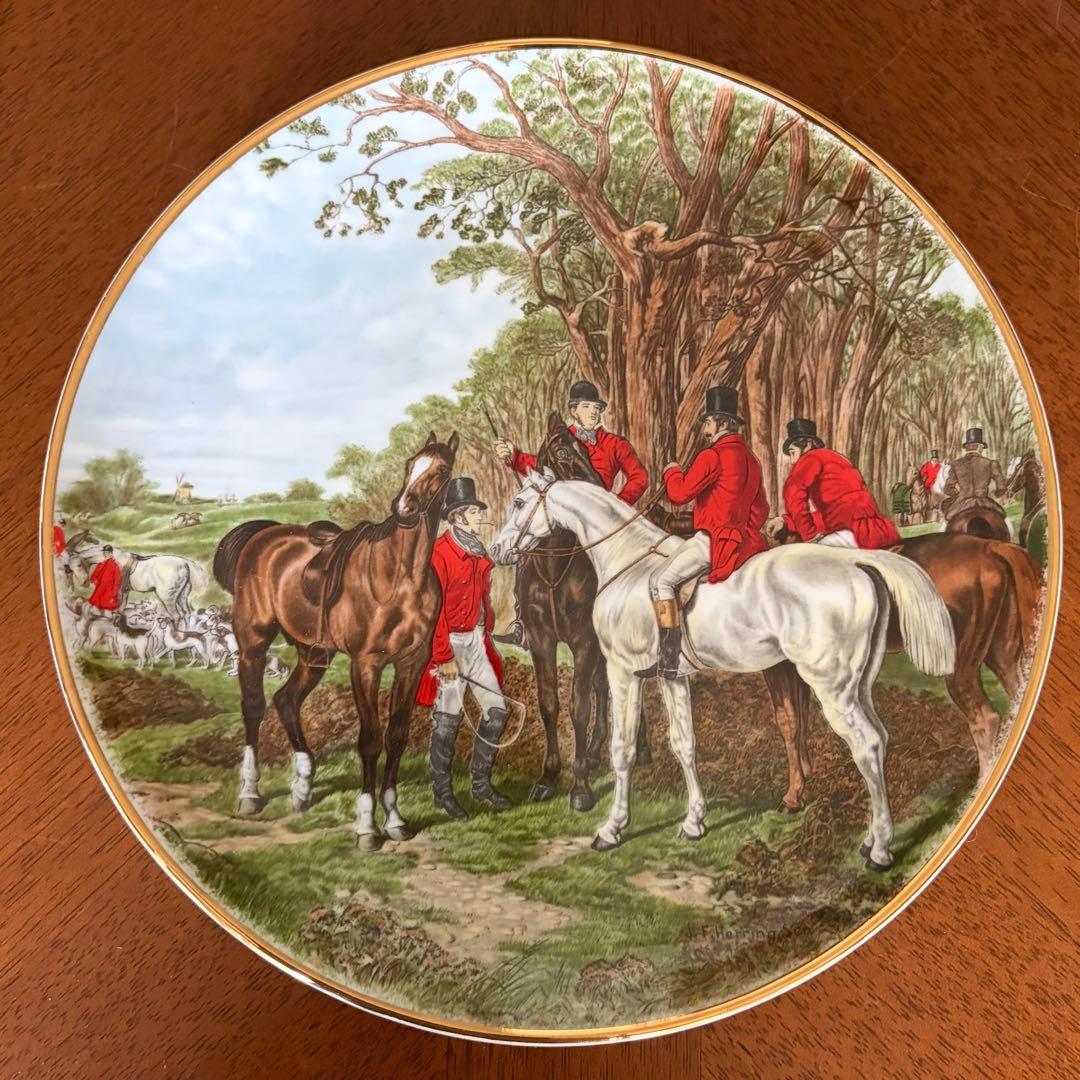 【希少品】英国製　フィンズベリー★Hunting Scenes★プレート6枚