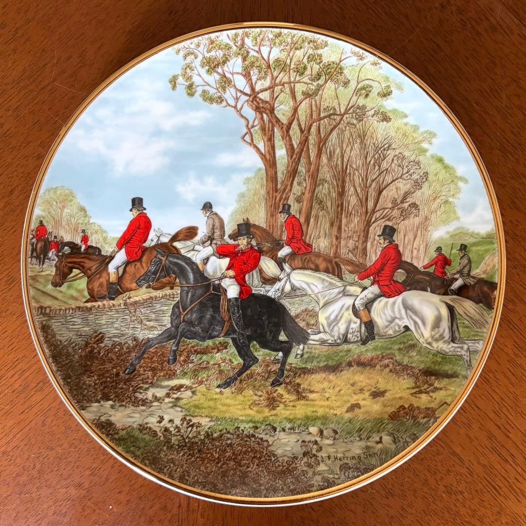 【希少品】英国製　フィンズベリー★Hunting Scenes★プレート6枚