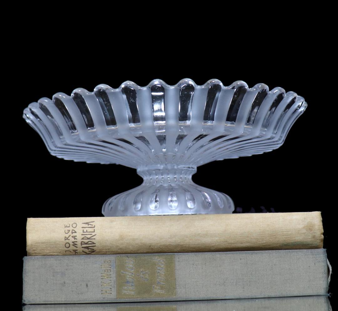 オールド・バカラ 稀少 艶消し加工 大型 コンポート コート・アルテルネ・デポリ