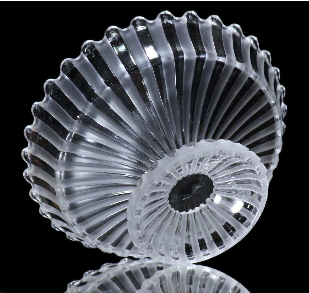 オールド・バカラ 稀少 艶消し加工 大型 コンポート コート・アルテルネ・デポリ