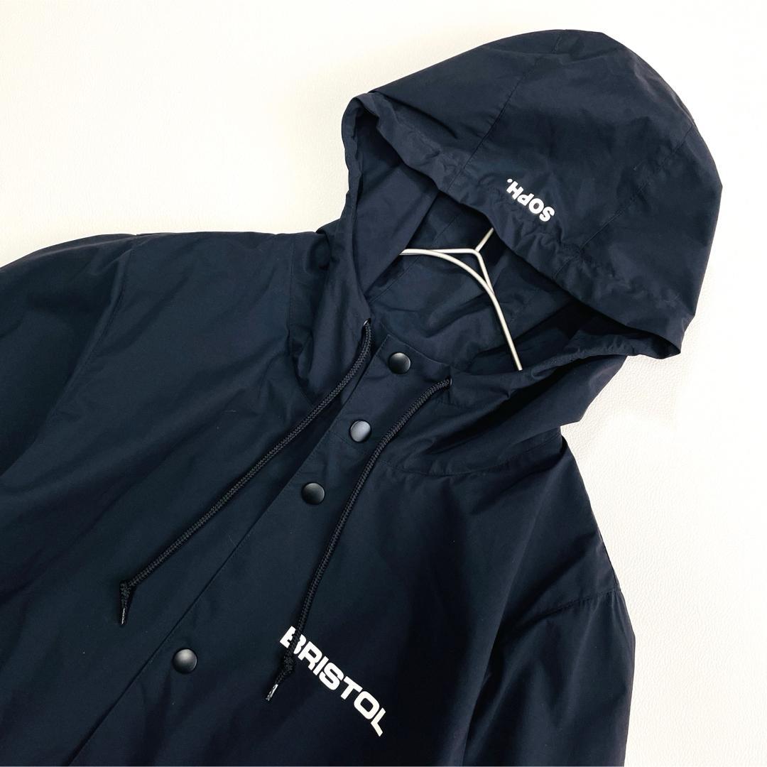 6639 FCRBブリストル　ロングコート　ロングコーチジャケット　ブラック