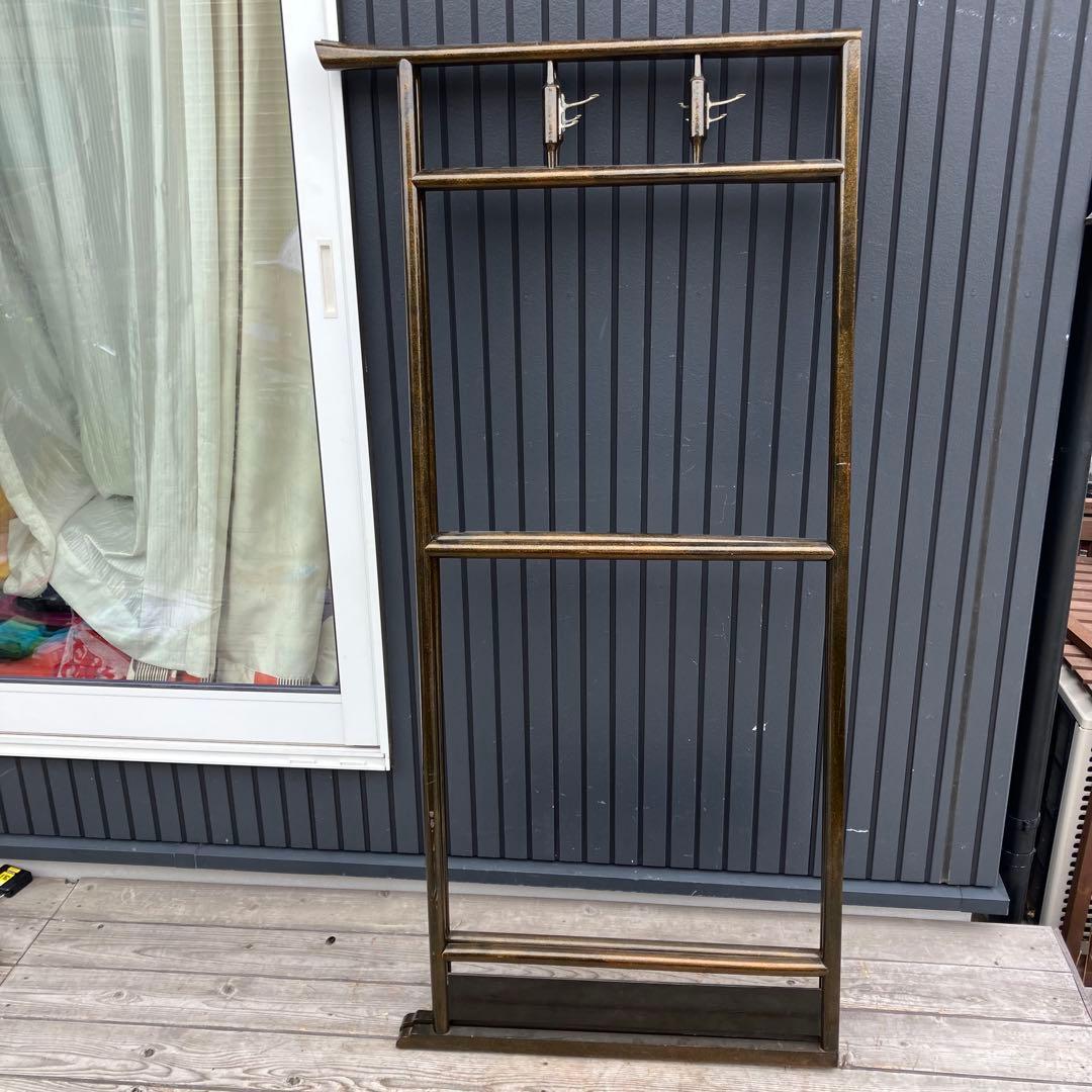 昭和レトロ 和風 漆塗り 衣桁 衣紋掛け 古道具 ハンガーラック 和家具 着物