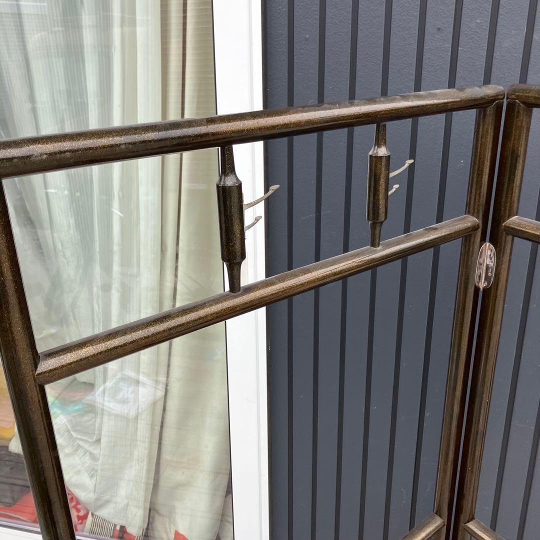 昭和レトロ 和風 漆塗り 衣桁 衣紋掛け 古道具 ハンガーラック 和家具 着物