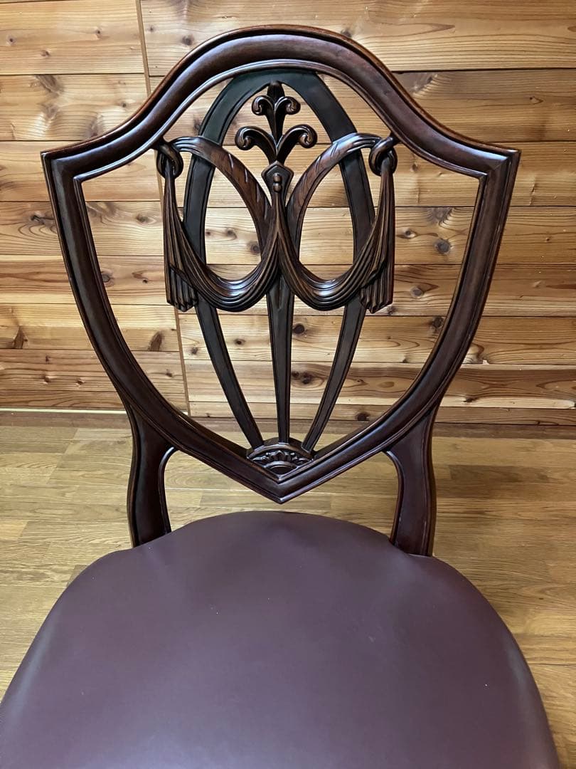 イギリス 本革ビンテージチェアー プレート刻印有り逸品