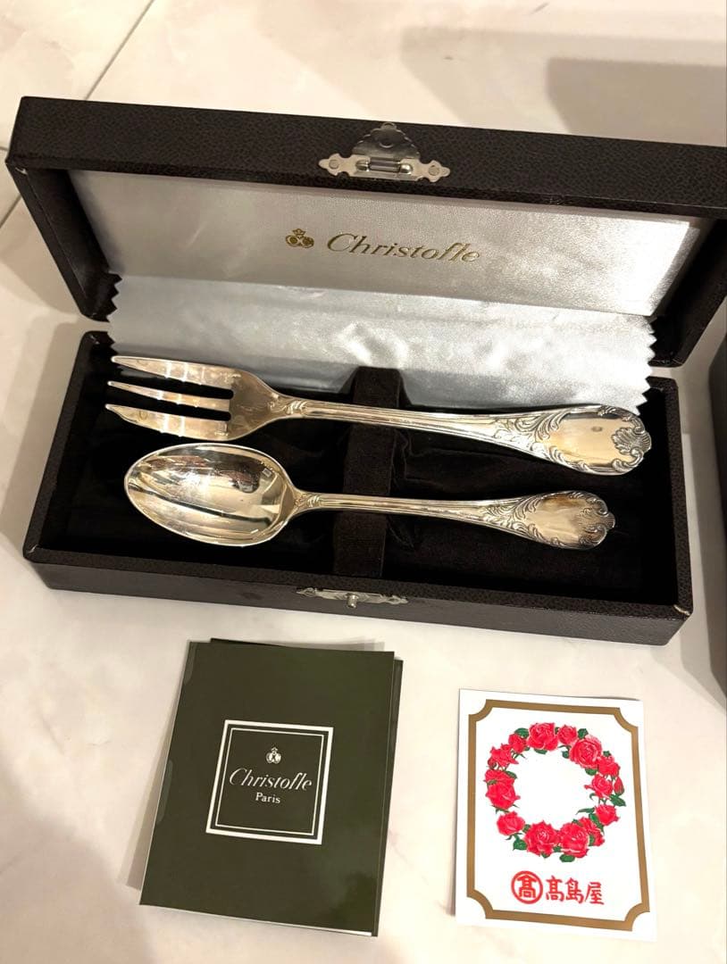 クリストフル■デザートフォーク６本セット■大人気の『マルリー』■4本➕2本　2箱