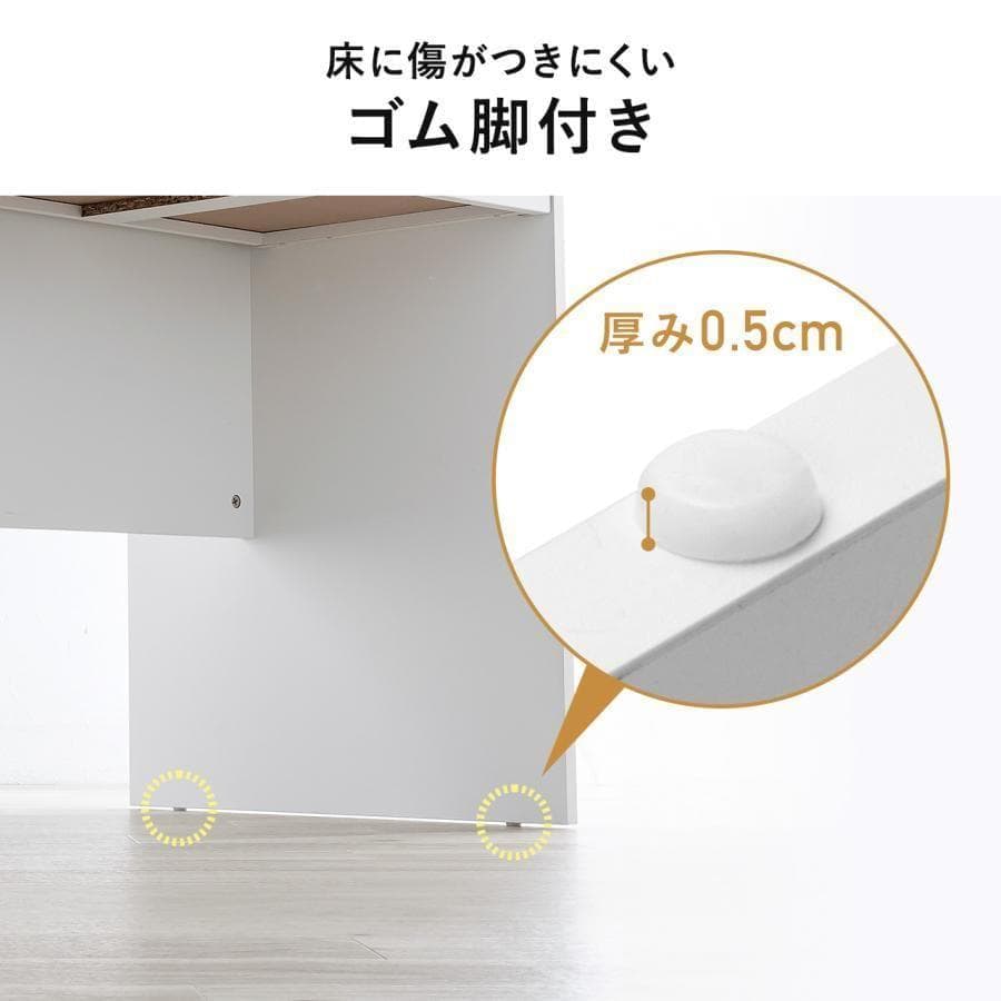 【美品✨】パソコンデスク 幅120cm 引き出し 奥行60cm 机 白 木製