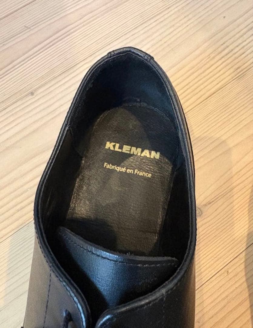 試し履きのみKLEMAN ブラックレザーシューズ28cm