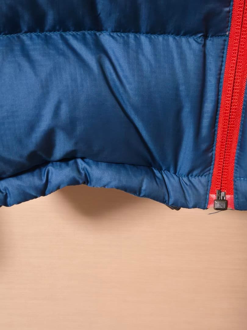 montbell フード付きダウンジャケット 青