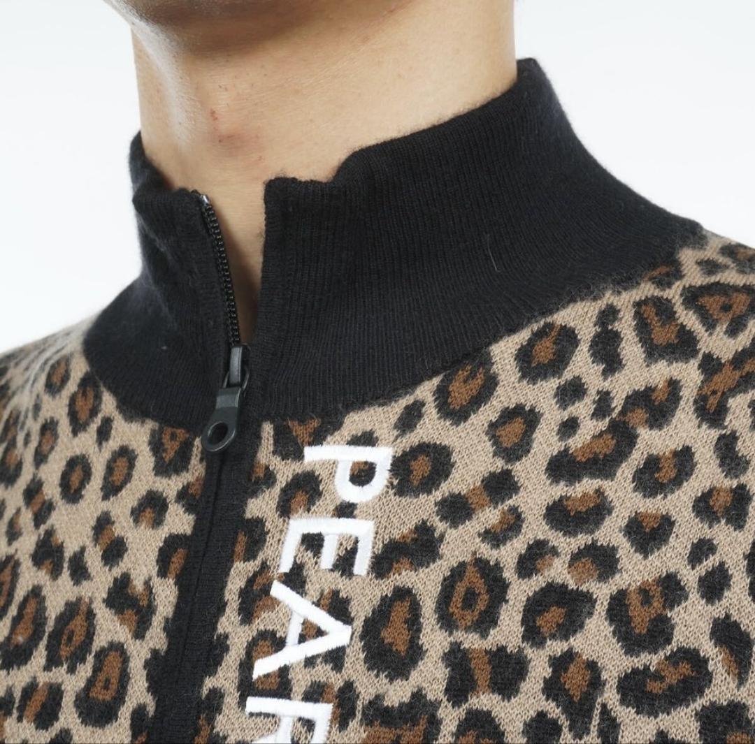 P/G パーリーゲイツ カシミヤ レオパード柄 ダブルジャカードセーター