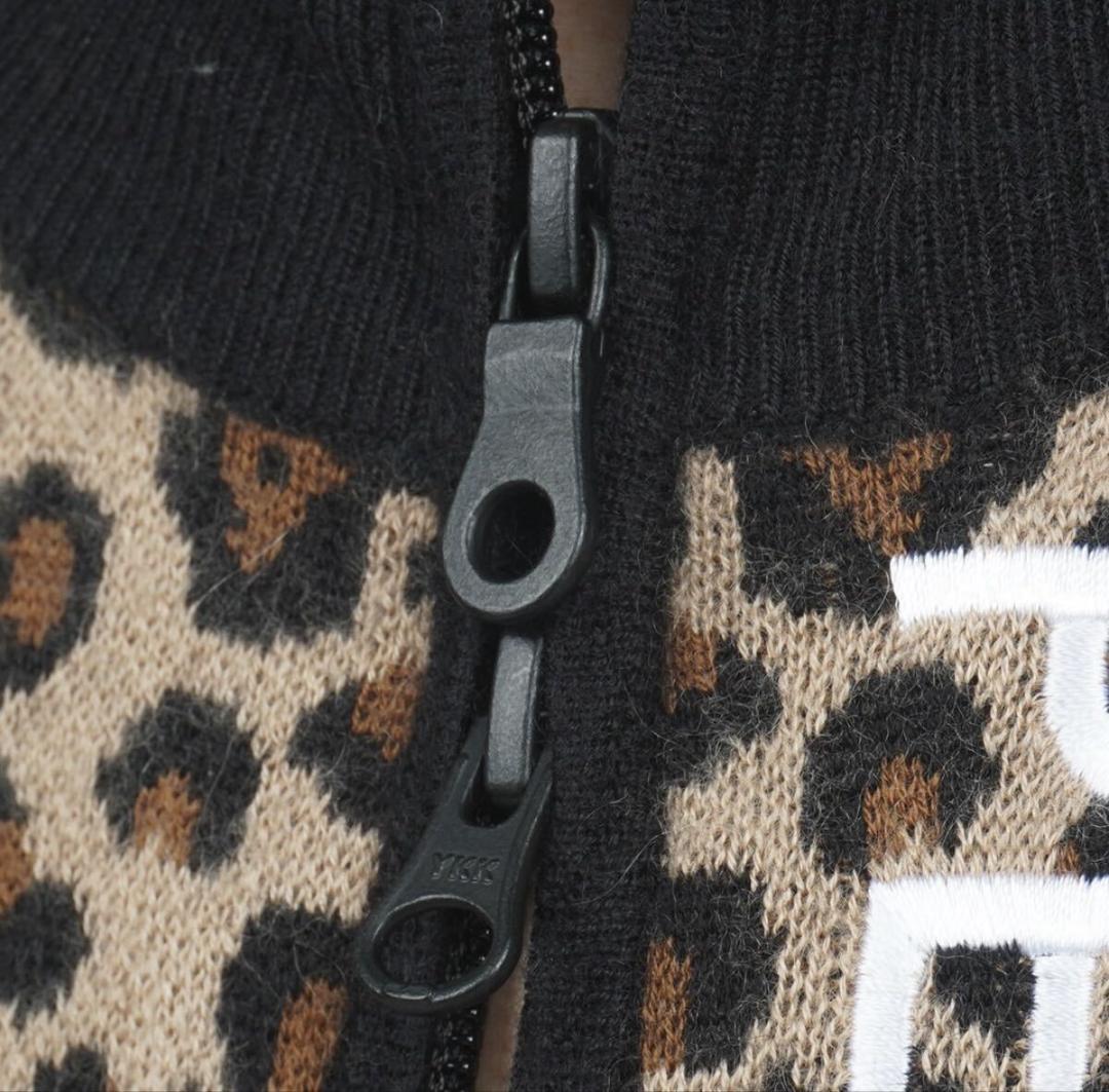 P/G パーリーゲイツ カシミヤ レオパード柄 ダブルジャカードセーター