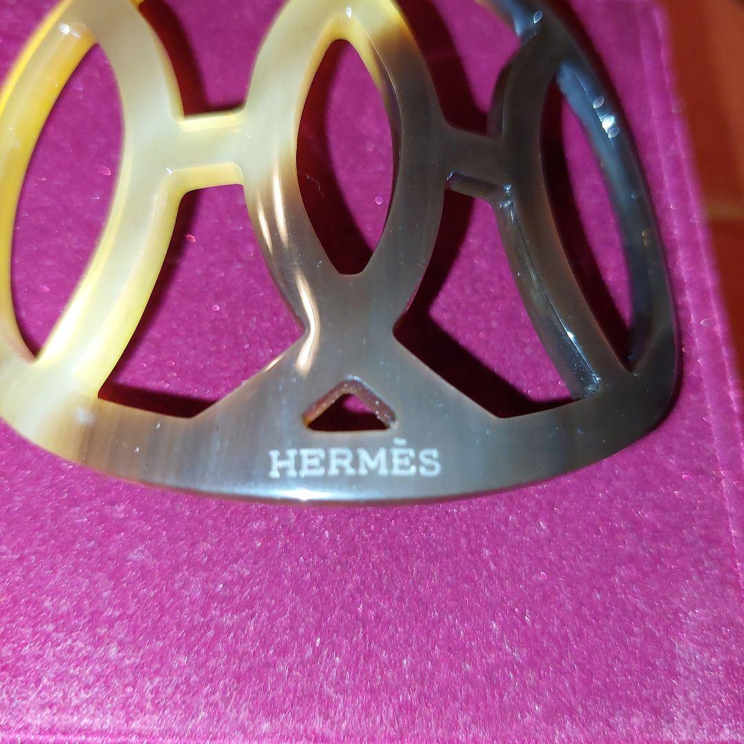 修理傷跡ありHERMESヘアアクセサリーバッファローホーンの鼈甲簪