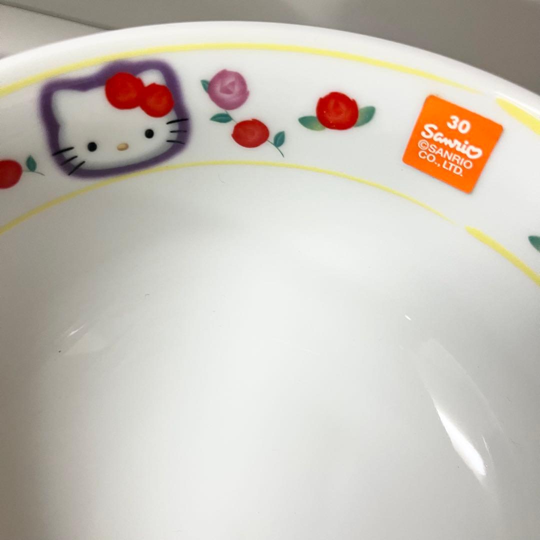 【未使用】ハローキティ ラーメンめぐり　有田焼　丼４個セット