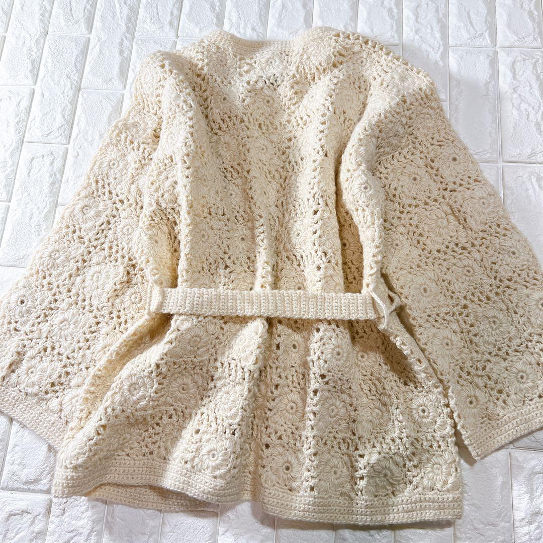 SHIPS別注 WARREN SCOTT ハンドクロシェット カーディガン