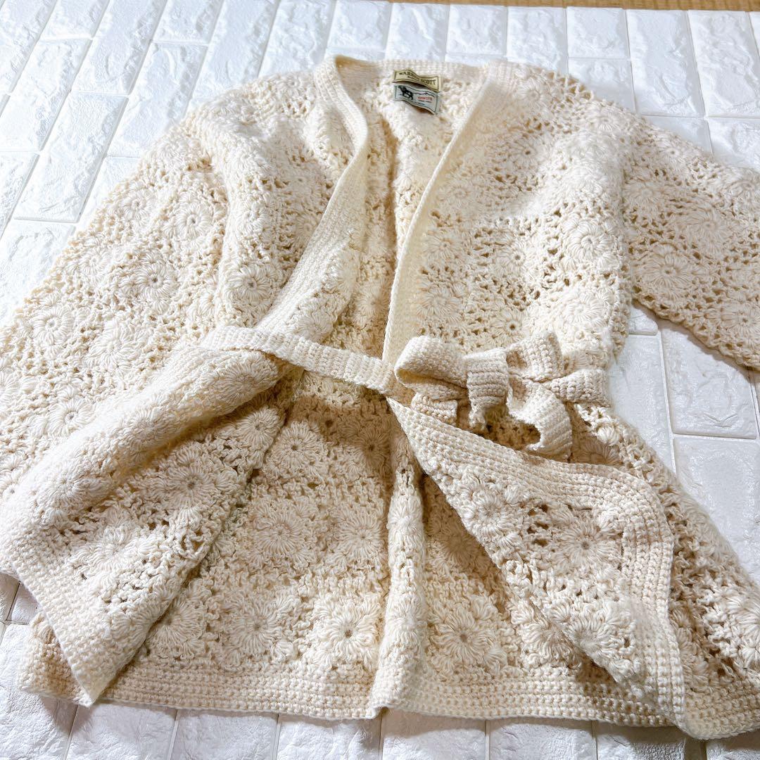 SHIPS別注 WARREN SCOTT ハンドクロシェット カーディガン