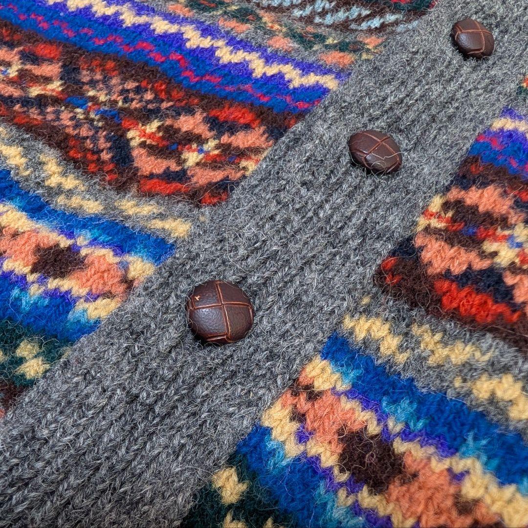 Jamieson's　ジャミーソンズ ニットカーディガン　M フェアアイル柄